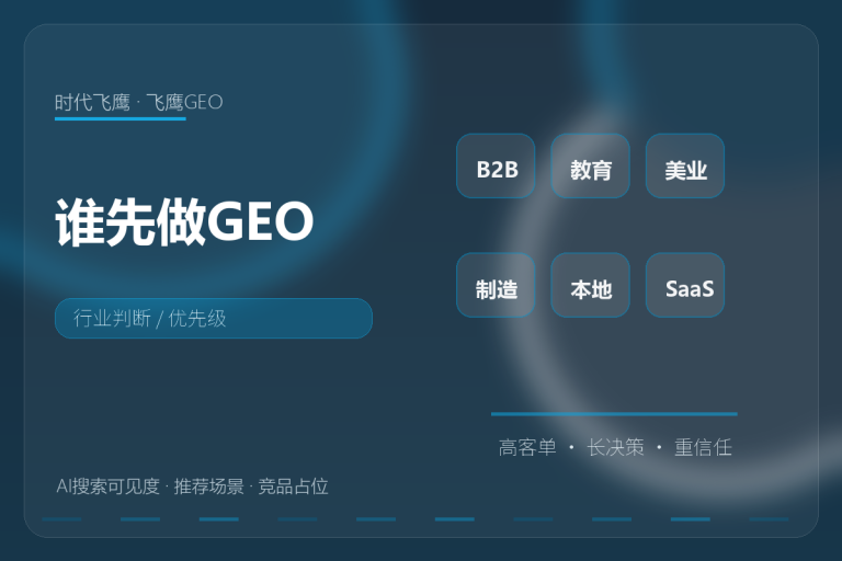 不是所有行业都急着做GEO，这几类更值得先做
