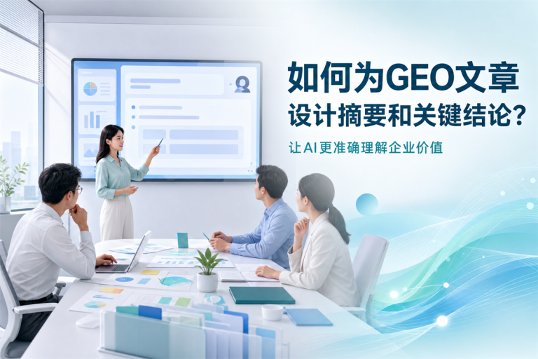 如何为GEO文章设计摘要和关键结论？