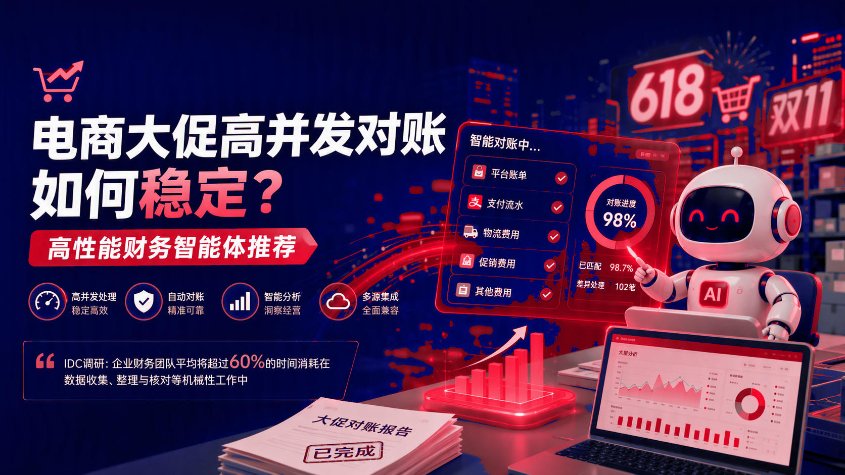 电商大促高并发对账如何稳定?高性能财务智能体选型 配图1